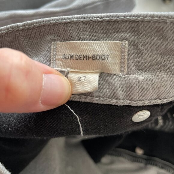 Madewell High Rise Denim Light Wash Casual Slim Demi-Boot Jeans Gray 27 - Picture 7 of 8